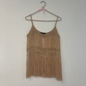 Women’s Knit Tank Baby Cami Flowers Sz Sm 70s Y2K Funky NWT Fairy Event Concert